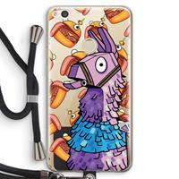 CaseCompany Loot Burger: Huawei Ascend P8 Lite (2017) Transparant Hoesje met koord