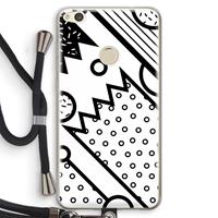CaseCompany Pop Art #4: Huawei Ascend P8 Lite (2017) Transparant Hoesje met koord