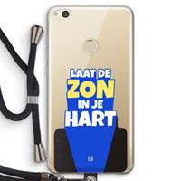 CaseCompany Laat de zon in je hart: Huawei Ascend P8 Lite (2017) Transparant Hoesje met koord
