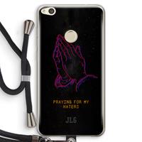 CaseCompany Praying For My Haters: Huawei Ascend P8 Lite (2017) Transparant Hoesje met koord