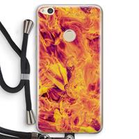 CaseCompany Eternal Fire: Huawei Ascend P8 Lite (2017) Transparant Hoesje met koord