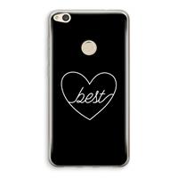 CaseCompany Best heart black: Huawei Ascend P8 Lite (2017) Transparant Hoesje