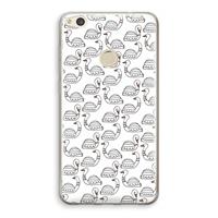 CaseCompany Zwanen: Huawei Ascend P8 Lite (2017) Transparant Hoesje