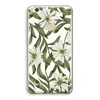 CaseCompany Wit bloemenpatroon: Huawei Ascend P8 Lite (2017) Transparant Hoesje