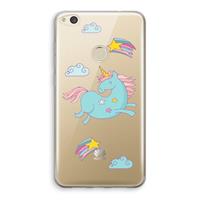 CaseCompany Vliegende eenhoorn: Huawei Ascend P8 Lite (2017) Transparant Hoesje