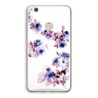 CaseCompany Waterverf bloemen: Huawei Ascend P8 Lite (2017) Transparant Hoesje