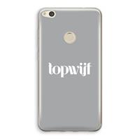 CaseCompany Topwijf Grijs Wit: Huawei Ascend P8 Lite (2017) Transparant Hoesje