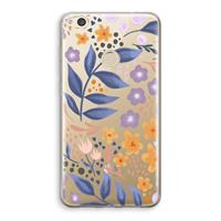 CaseCompany Flowers with blue leaves: Huawei Ascend P8 Lite (2017) Transparant Hoesje