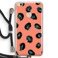 CaseCompany Pink Cheetah: Huawei Ascend P8 Lite (2017) Transparant Hoesje met koord