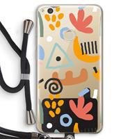 CaseCompany Abstract: Huawei Ascend P8 Lite (2017) Transparant Hoesje met koord