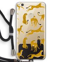 CaseCompany Luipaard: Huawei Ascend P8 Lite (2017) Transparant Hoesje met koord