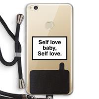 CaseCompany Self love: Huawei Ascend P8 Lite (2017) Transparant Hoesje met koord
