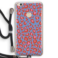 CaseCompany Leopard blue: Huawei Ascend P8 Lite (2017) Transparant Hoesje met koord