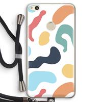 CaseCompany Memphis Shapes Blue: Huawei Ascend P8 Lite (2017) Transparant Hoesje met koord