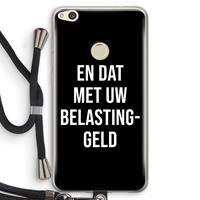 CaseCompany Belastinggeld - Zwart: Huawei Ascend P8 Lite (2017) Transparant Hoesje met koord