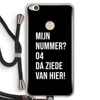 CaseCompany Da ziede van hier - Zwart: Huawei Ascend P8 Lite (2017) Transparant Hoesje met koord