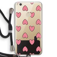 CaseCompany Ondersteboven verliefd: Huawei Ascend P8 Lite (2017) Transparant Hoesje met koord