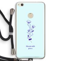 CaseCompany Bloom with grace: Huawei Ascend P8 Lite (2017) Transparant Hoesje met koord
