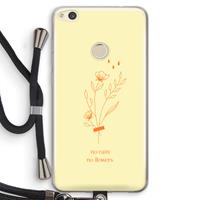 CaseCompany No rain no flowers: Huawei Ascend P8 Lite (2017) Transparant Hoesje met koord