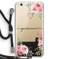 CaseCompany Rozen: Huawei Ascend P8 Lite (2017) Transparant Hoesje met koord