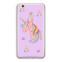 CaseCompany Roze eenhoorn: Huawei Ascend P8 Lite (2017) Transparant Hoesje