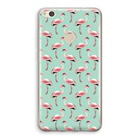 CaseCompany Flamingoprint groen: Huawei Ascend P8 Lite (2017) Transparant Hoesje