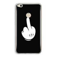 CaseCompany Middle finger black: Huawei Ascend P8 Lite (2017) Transparant Hoesje