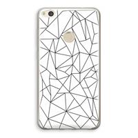 CaseCompany Geometrische lijnen zwart: Huawei Ascend P8 Lite (2017) Transparant Hoesje