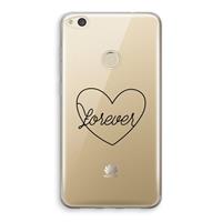 CaseCompany Forever heart black: Huawei Ascend P8 Lite (2017) Transparant Hoesje