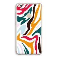 CaseCompany Colored Zebra: Huawei Ascend P8 Lite (2017) Transparant Hoesje