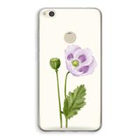 CaseCompany Purple poppy: Huawei Ascend P8 Lite (2017) Transparant Hoesje