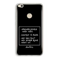 CaseCompany Mijn Motto's: Huawei Ascend P8 Lite (2017) Transparant Hoesje