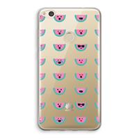 CaseCompany Smiley watermeloenprint: Huawei Ascend P8 Lite (2017) Transparant Hoesje
