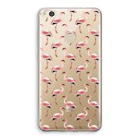 CaseCompany Flamingoprint groen: Huawei Ascend P8 Lite (2017) Transparant Hoesje