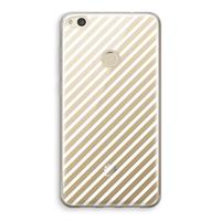 CaseCompany Strepen zwart-wit: Huawei Ascend P8 Lite (2017) Transparant Hoesje