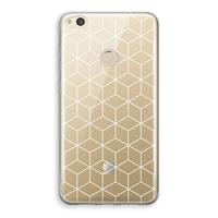 CaseCompany Zwart-witte kubussen: Huawei Ascend P8 Lite (2017) Transparant Hoesje