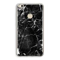 CaseCompany Zwart Marmer 2: Huawei Ascend P8 Lite (2017) Transparant Hoesje
