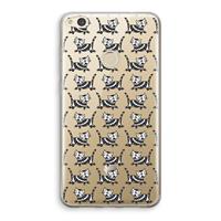 CaseCompany Zwarte poes: Huawei Ascend P8 Lite (2017) Transparant Hoesje