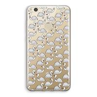 CaseCompany Zwanen: Huawei Ascend P8 Lite (2017) Transparant Hoesje