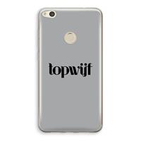 CaseCompany Topwijf Grijs Zwart: Huawei Ascend P8 Lite (2017) Transparant Hoesje