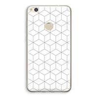 CaseCompany Zwart-witte kubussen: Huawei Ascend P8 Lite (2017) Transparant Hoesje