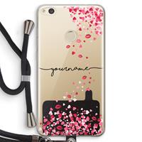 CaseCompany Hartjes en kusjes: Huawei Ascend P8 Lite (2017) Transparant Hoesje met koord