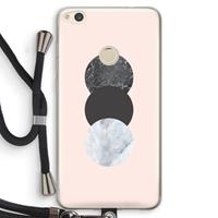 CaseCompany Marmeren cirkels: Huawei Ascend P8 Lite (2017) Transparant Hoesje met koord