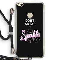 CaseCompany Sparkle quote: Huawei Ascend P8 Lite (2017) Transparant Hoesje met koord