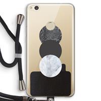 CaseCompany Marmeren cirkels: Huawei Ascend P8 Lite (2017) Transparant Hoesje met koord
