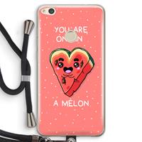 CaseCompany One In A Melon: Huawei Ascend P8 Lite (2017) Transparant Hoesje met koord