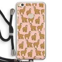 CaseCompany Alpacas: Huawei Ascend P8 Lite (2017) Transparant Hoesje met koord