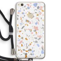 CaseCompany Terrazzo N°8: Huawei Ascend P8 Lite (2017) Transparant Hoesje met koord
