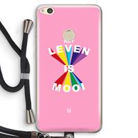 CaseCompany Het Leven Is Mooi: Huawei Ascend P8 Lite (2017) Transparant Hoesje met koord