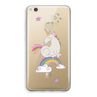 CaseCompany Regenboog eenhoorn: Huawei Ascend P8 Lite (2017) Transparant Hoesje